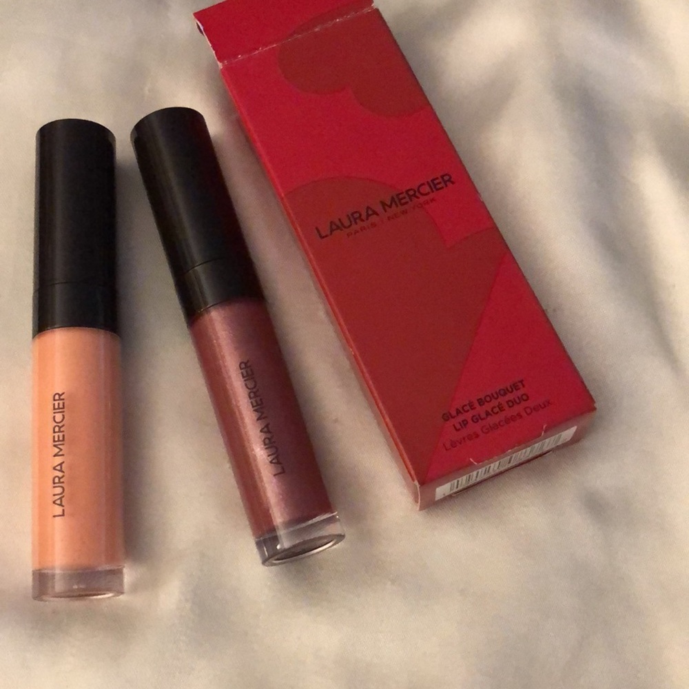 Laura Mercier Lip Glace Bouquet Duo Rose & Sugar Plum NIB Full Size 5.7ml Each - Picture 3 of 12